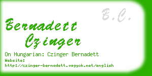 bernadett czinger business card